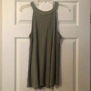 TORRID 00 Pale Green Ribbed Tank Top